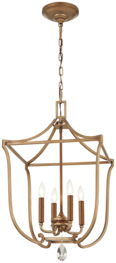 Magnolia Manor Four Light Pendant in Pale Gold W/ Distressed Bronze (29|N6553-690)