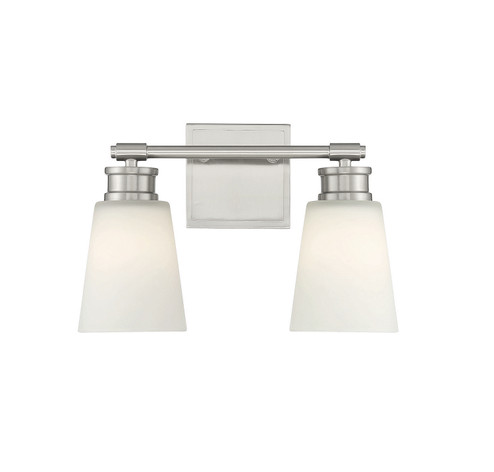 Two Light Bathroom Vanity Light in Brushed Nickel (446|M80054BN)