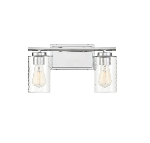 Mbath Two Light Bathroom Vanity Light in Chrome (446|M80037CH)