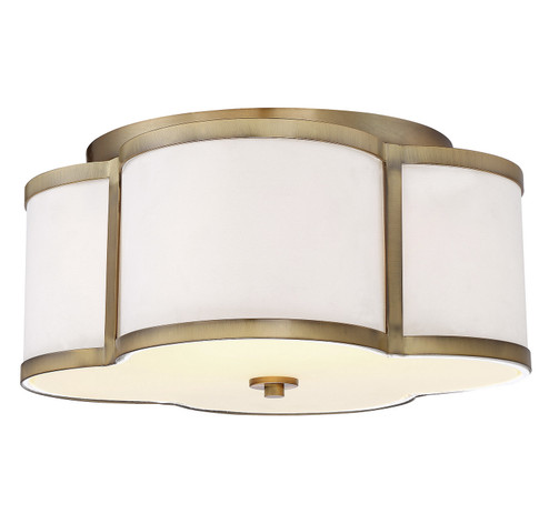 Msemi Three Light Semi-Flush Mount in Natural Brass (446|M60020NB)