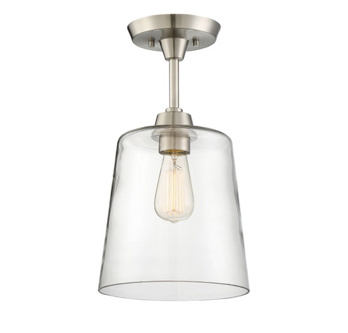 Msemi One Light Semi-Flush Mount in Brushed Nickel (446|M60010BN)