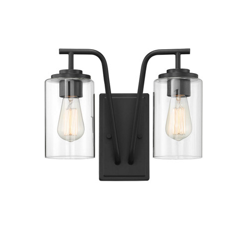 Moutd Two Light Outdoor Wall Sconce in Matte Black (446|M50042BK)