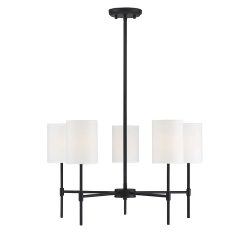 Mchan Five Light Chandelier in Matte Black (446|M10067MBK)