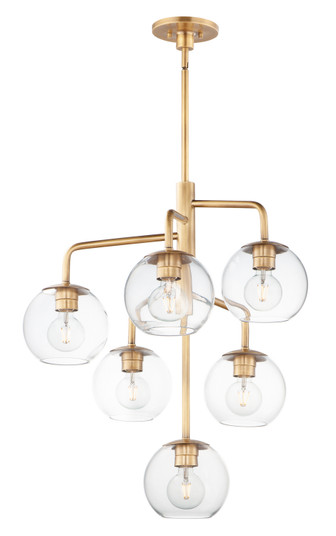 Branch Six Light Chandelier in Natural Aged Brass (16|38416CLNAB)