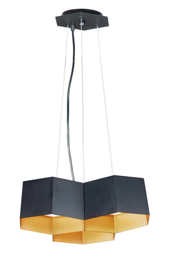 Honeycomb LED Chandelier in Black / Gold (16|30334BKGLD)