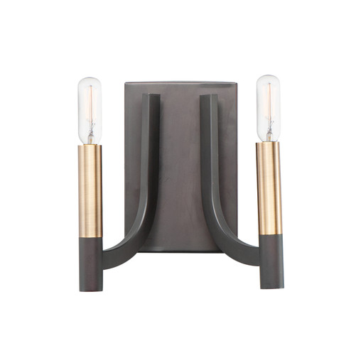 Lyndon Two Light Wall Sconce in Bronze / Antique Brass (16|21522BZAB)