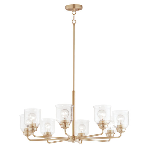 Acadia Eight Light Chandelier in Heritage (16|12268CDHR)