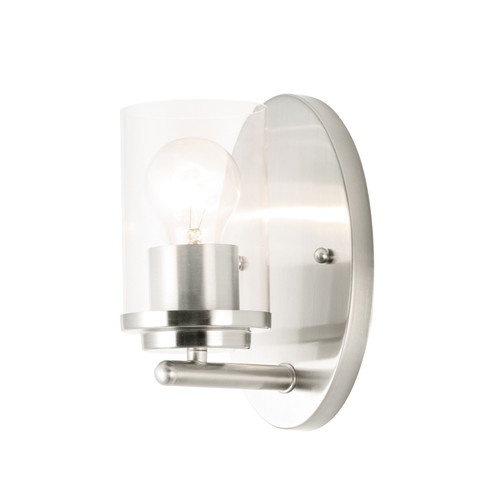 Corona One Light Wall Sconce in Satin Nickel (16|10211CLSN)