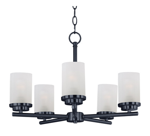 Corona Five Light Chandelier in Black (16|10205FTBK)