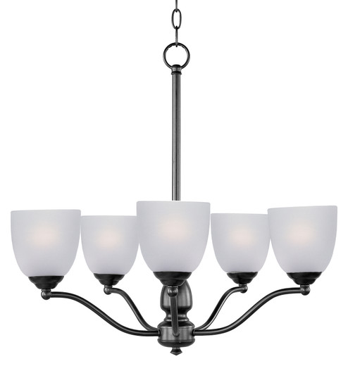 Stefan Five Light Chandelier in Black (16|10065FTBK)