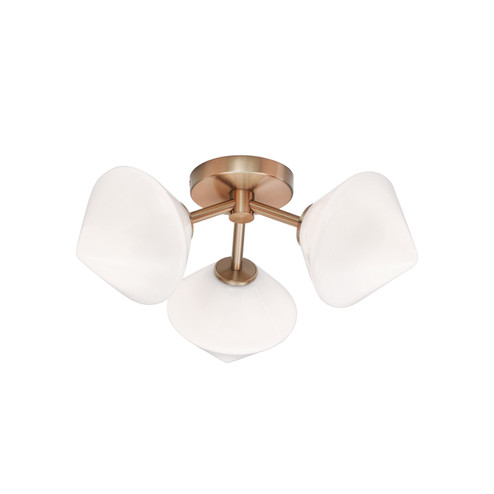 Novo Three Light Ceiling Mount in Aged Gold Brass (423|X81743AGOP)