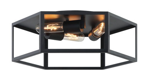 Creed Three Light Ceiling Mount in Matte Black (423|X64503MB)