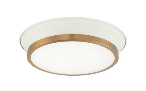 Jaxx One Light Ceiling Mount in White / Aged Gold Brass (423|M11201WHAG)