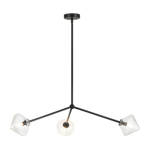 Novo Three Light Pendant in Black (423|C81743BKCL)