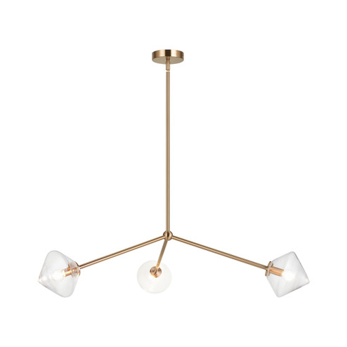 Novo Three Light Pendant in Aged Gold Brass (423|C81743AGCL)