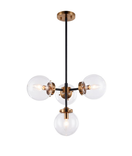 Maru Four Light Pendant in Aged Gold Brass (423|C72304AGCL)