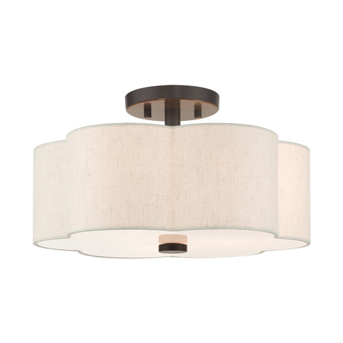 Solstice Three Light Semi Flush Mount in English Bronze (107|58063-92)