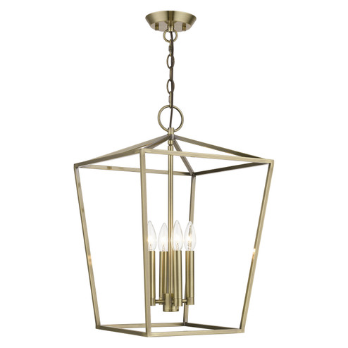 Devone Four Light Chandelier in Antique Brass (107|49434-01)