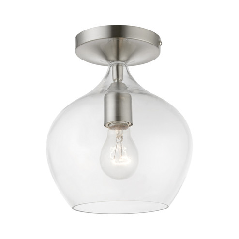 Aldrich One Light Semi-Flush Mount in Brushed Nickel (107|49087-91)