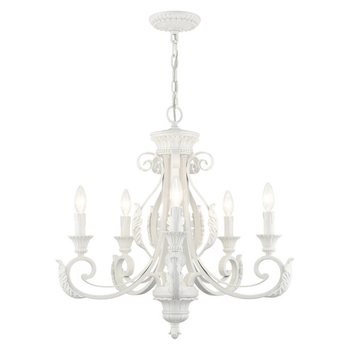 Valencia Five Light Chandelier in Shiny White (107|49065-69)