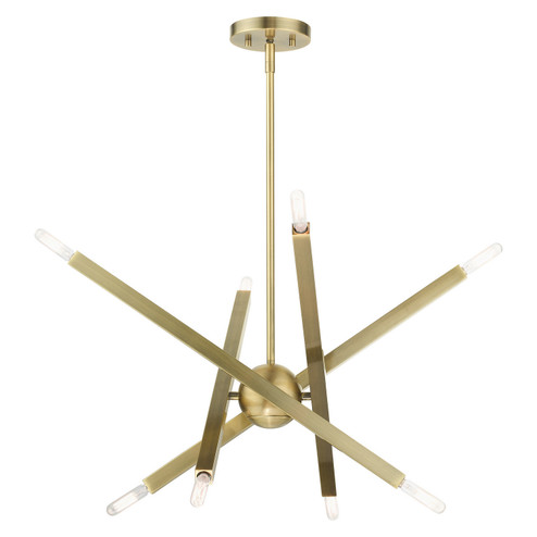 Monaco Eight Light Chandelier in Antique Brass (107|46985-01)