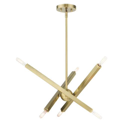 Monaco Six Light Chandelier in Antique Brass (107|46984-01)