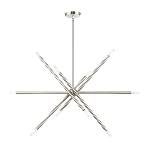 Soho Ten Light Linear Chandelier in Brushed Nickel (107|46777-91)