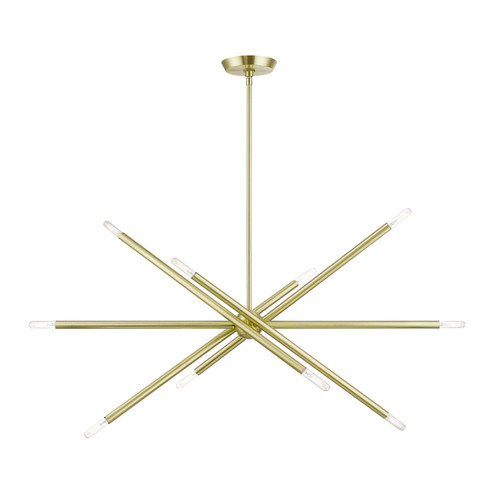 Soho Ten Light Linear Chandelier in Satin Brass (107|46777-12)