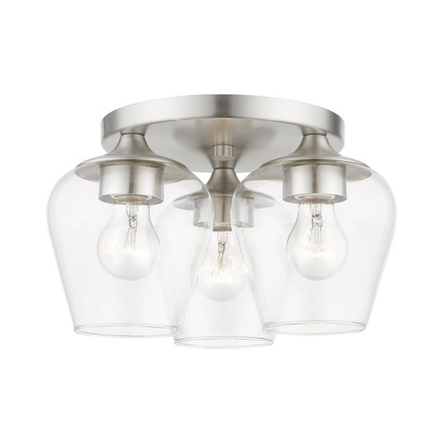 Willow Three Light Flush Mount in Brushed Nickel (107|46723-91)