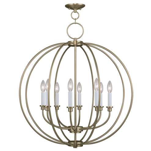 Milania Eight Light Chandelier in Antique Brass (107|4668-01)