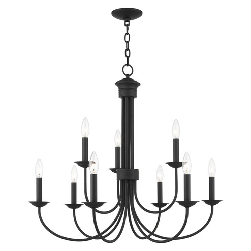 Estate Nine Light Chandelier in Black (107|42687-04)