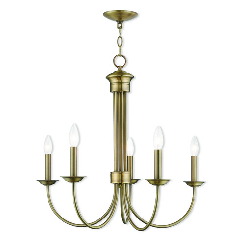 Estate Five Light Chandelier in Antique Brass (107|42685-01)