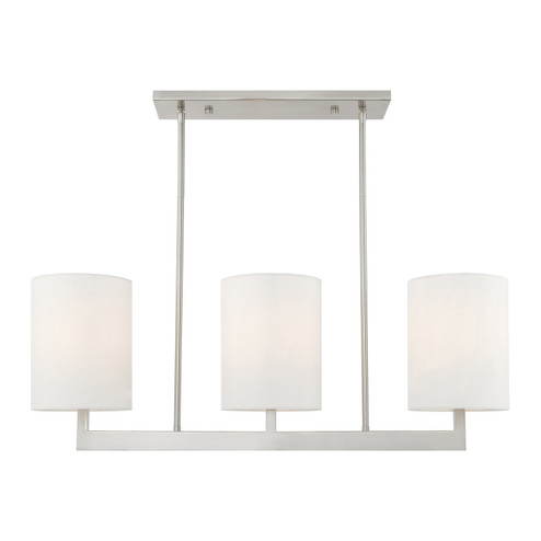 Hayworth Three Light Linear Chandelier in Brushed Nickel (107|42404-91)