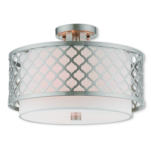 Arabesque Three Light Ceiling Mount in Brushed Nickel (107|41108-91)