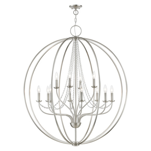 Arabella 12 Light Foyer Chandelier in Brushed Nickel (107|40919-91)