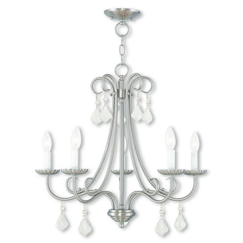 Daphne Five Light Chandelier in Brushed Nickel (107|40875-91)