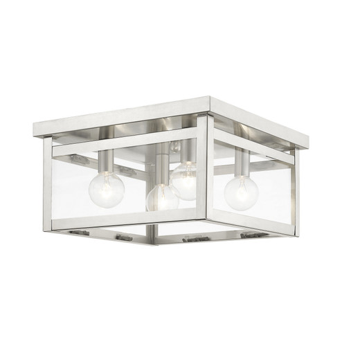 Milford Four Light Ceiling Mount in Brushed Nickel (107|4032-91)