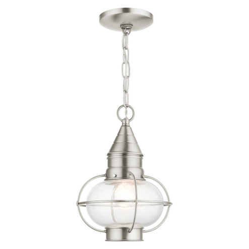 Newburyport One Light Outdoor Pendant in Brushed Nickel (107|26910-91)