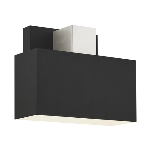 Lynx One Light Outdoor Wall Sconce in Black w/ Brushed Nickels (107|22422-04)