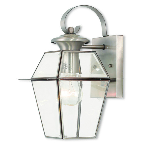 Westover One Light Outdoor Wall Lantern in Brushed Nickel (107|2181-91)