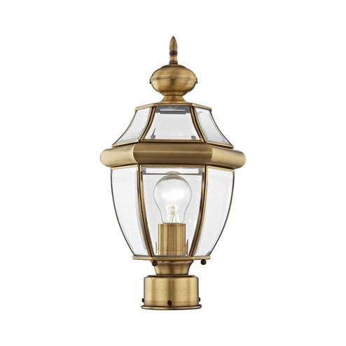 Monterey One Light Outdoor Post-Top Lanterm in Antique Brass (107|2153-01)