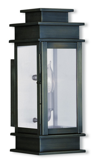 Princeton One Light Outdoor Wall Lantern in Vintage Pewter w/ Polished Chrome Stainless Steel (107|2013-29)