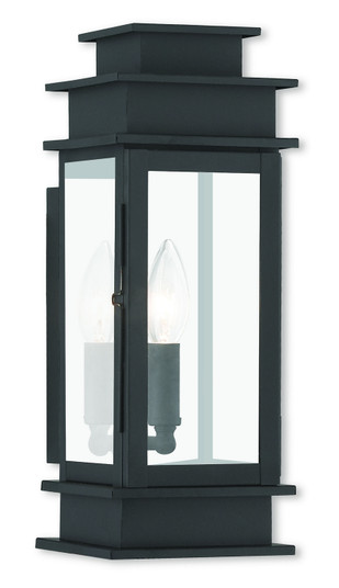 Princeton One Light Outdoor Wall Lantern in Black w/ Polished Chrome Stainless Steel (107|2013-04)