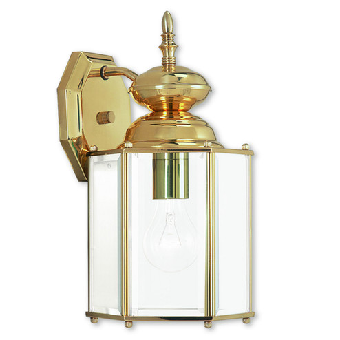 Outdoor Basics One Light Outdoor Wall Lantern in Polished Brass (107|2007-02)