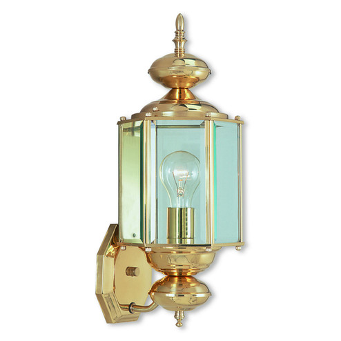 Outdoor Basics One Light Outdoor Wall Lantern in Polished Brass (107|2006-02)