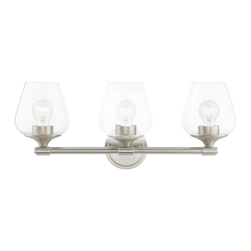 Willow Three Light Vanity Sconce in Brushed Nickel (107|17473-91)