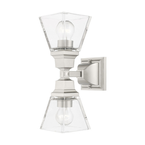 Mission Two Light Wall Sconce in Brushed Nickel (107|17178-91)