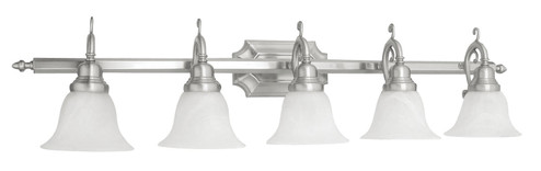 French Regency Five Light Bath Vanity in Brushed Nickel (107|1285-91)