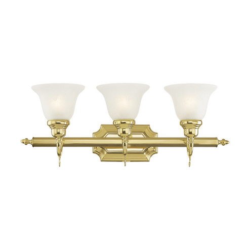 French Regency Three Light Bath Vanity in Polished Brass (107|1283-02)