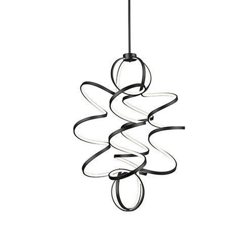 Synergy LED Chandelier in Black (347|CH93941-BK)